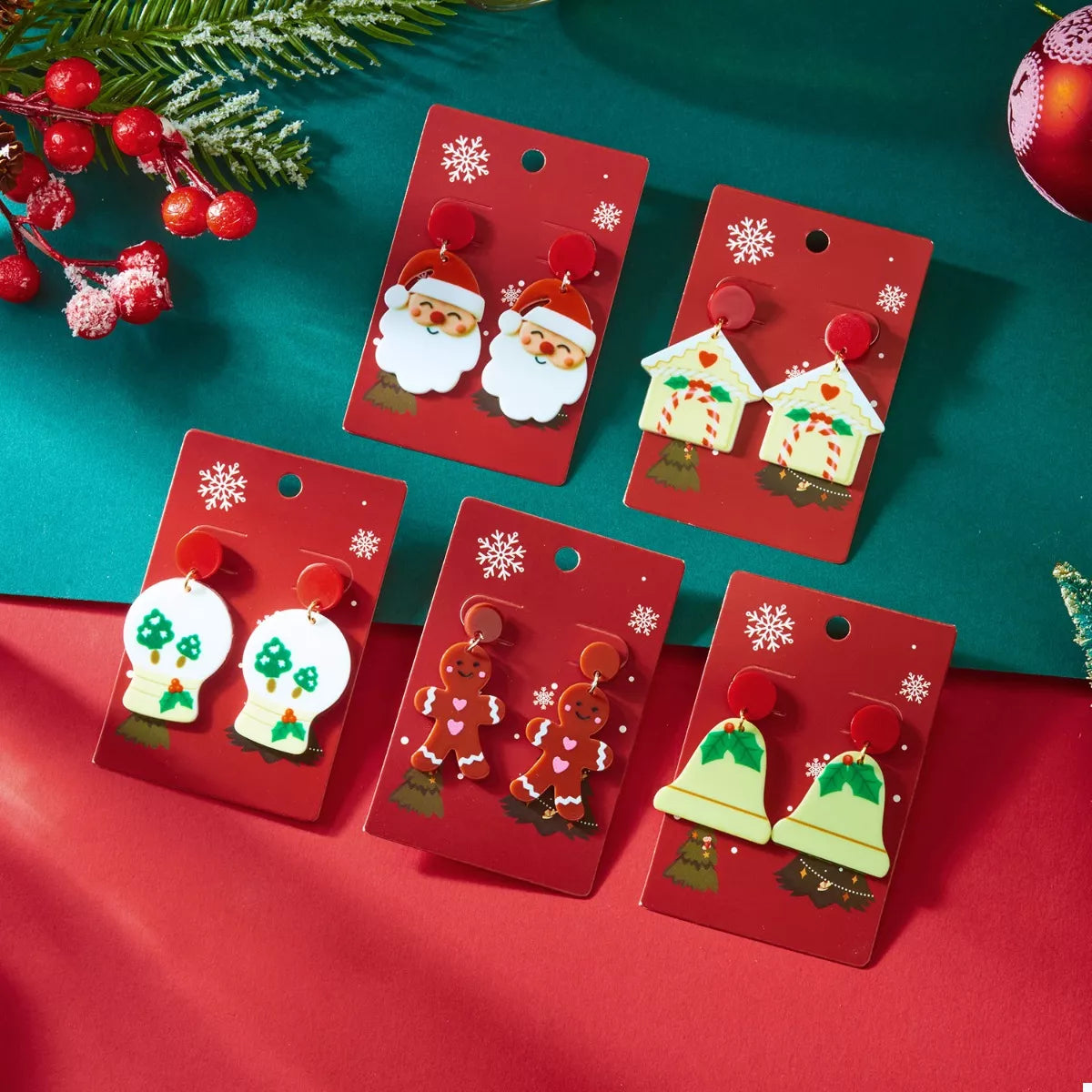 Christmas Acrylic Dangle Earrings