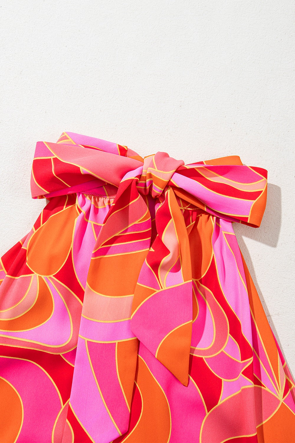 Contrast Grecian Neck Maxi Dress