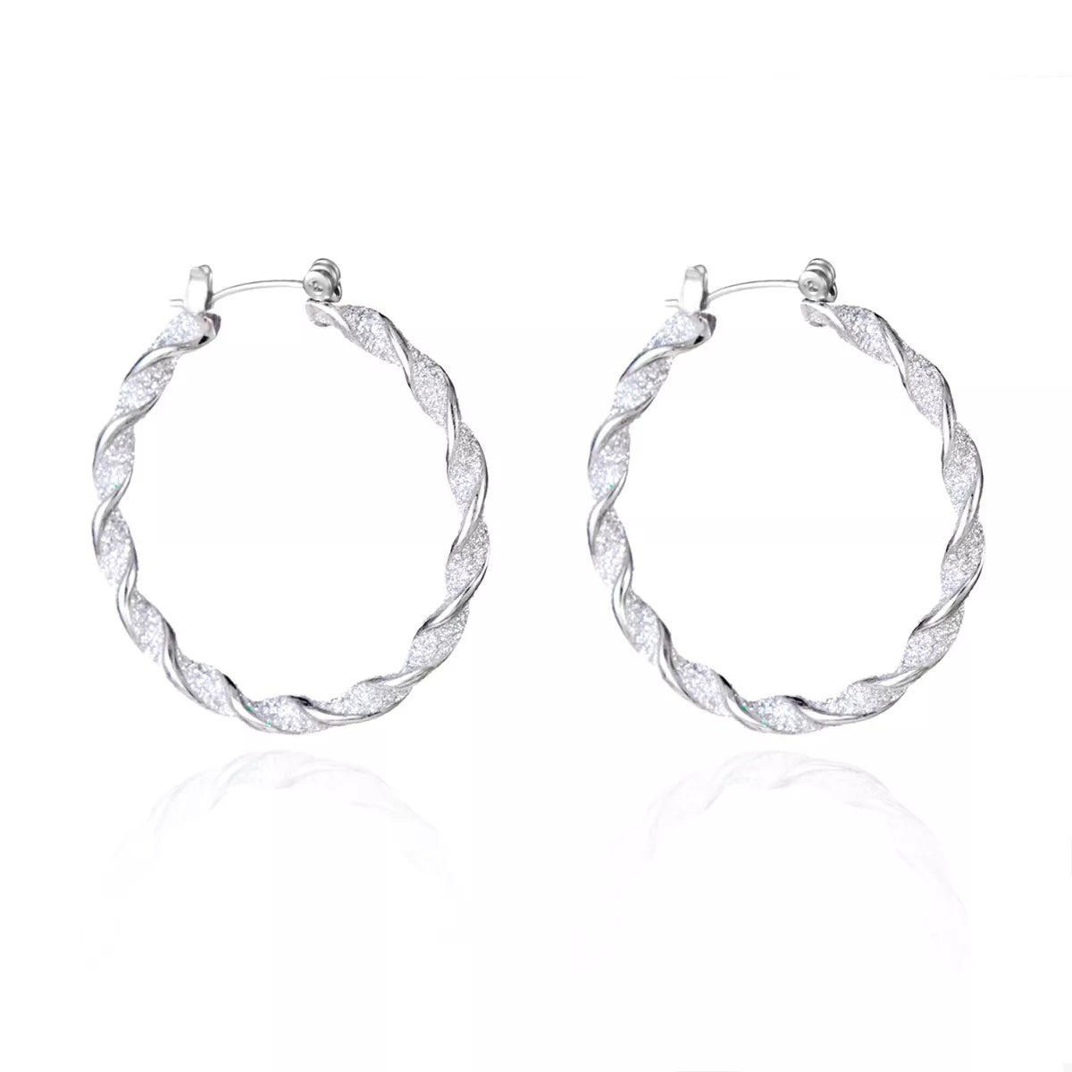 Christmas Twisted Hoop Earrings