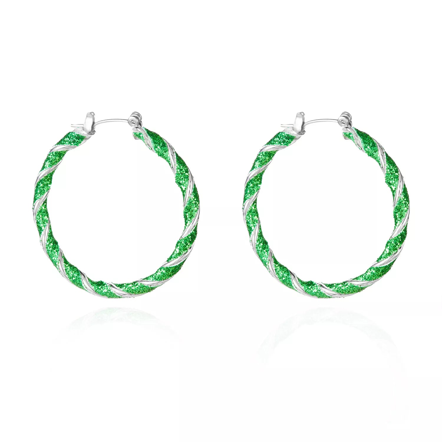 Christmas Twisted Hoop Earrings