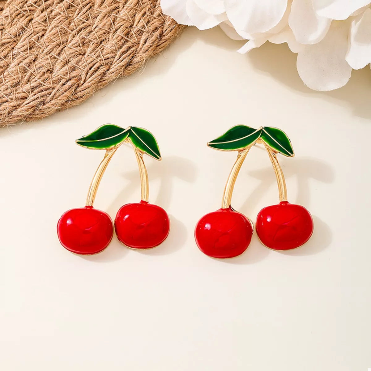 18K Gold-Plated Cherry Earrings
