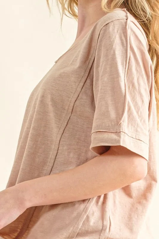 And The Why Vintage Slub Round Neck T-Shirt