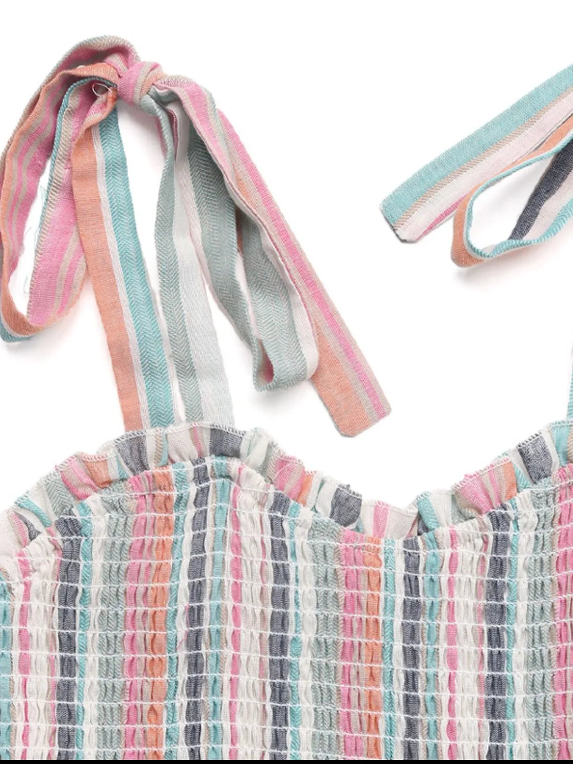 Contrast Striped Square Neck Cami Dress