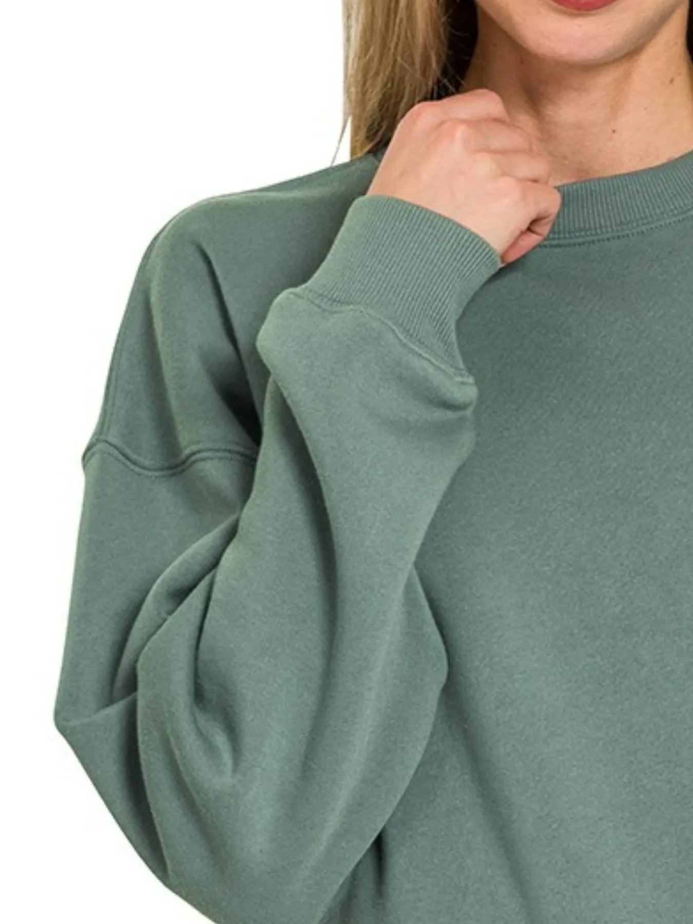 Zenana Fleece Round Neck Sweatshirts