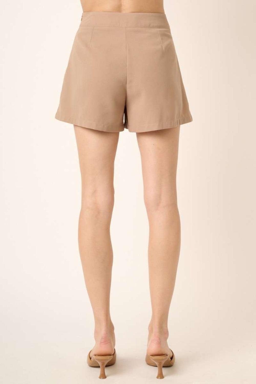 Mittoshop Side Invisible Zipper Pleated Shorts
