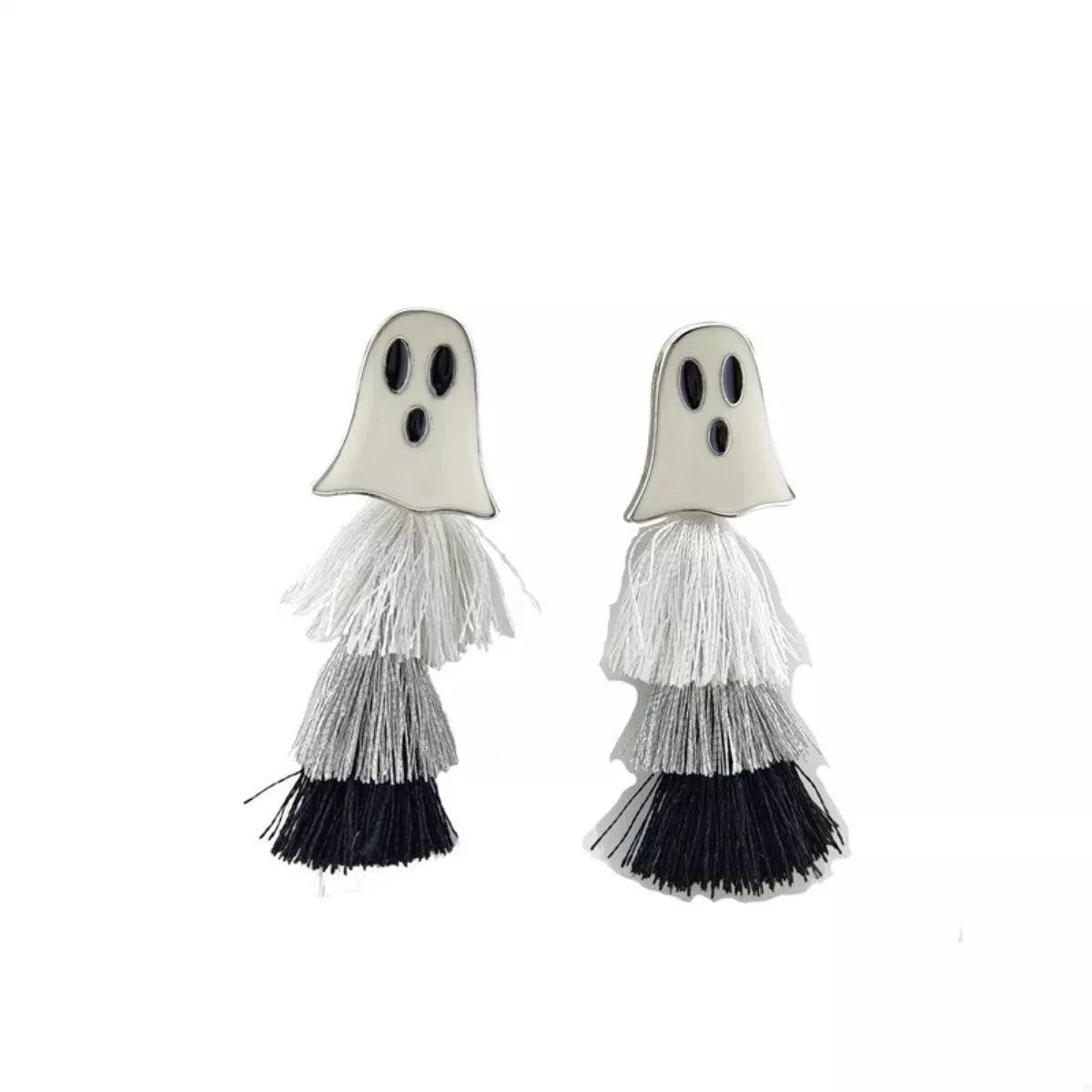 Halloween Ghost and Pumpkin Dangle Earrings