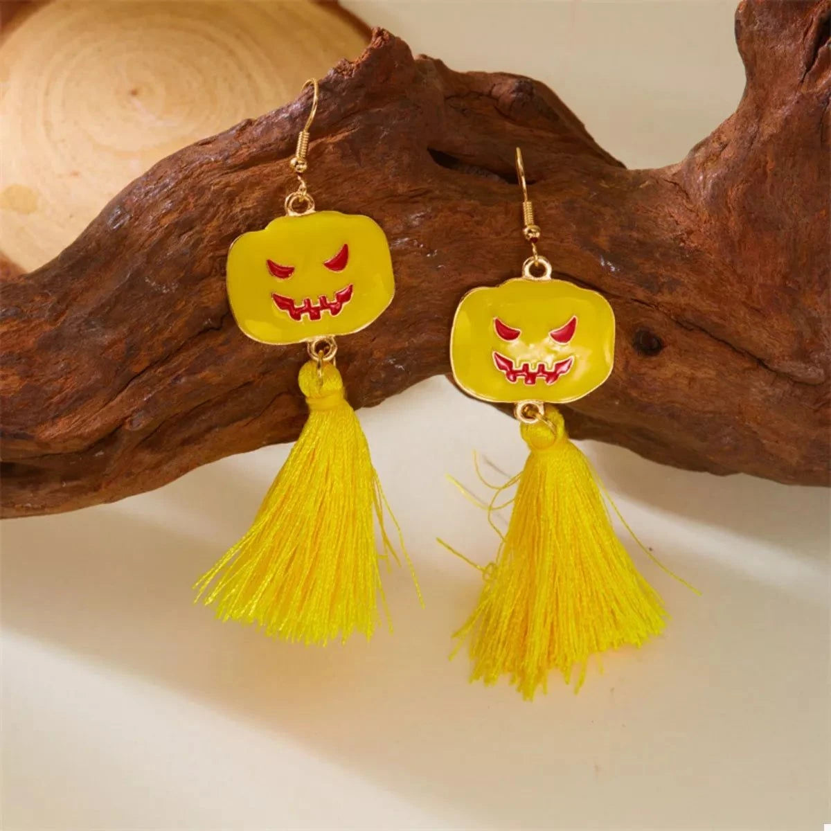 Halloween Ghost and Pumpkin Dangle Earrings