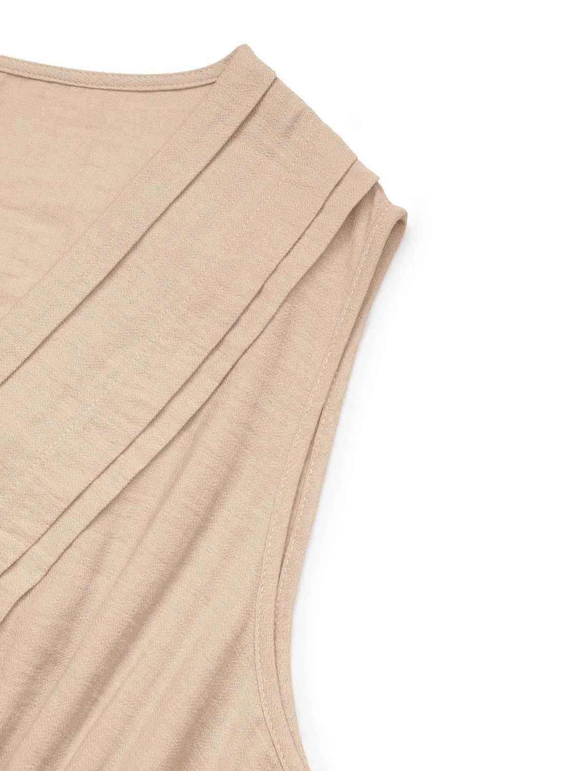 V-Neck Sleeveless Midi Dress