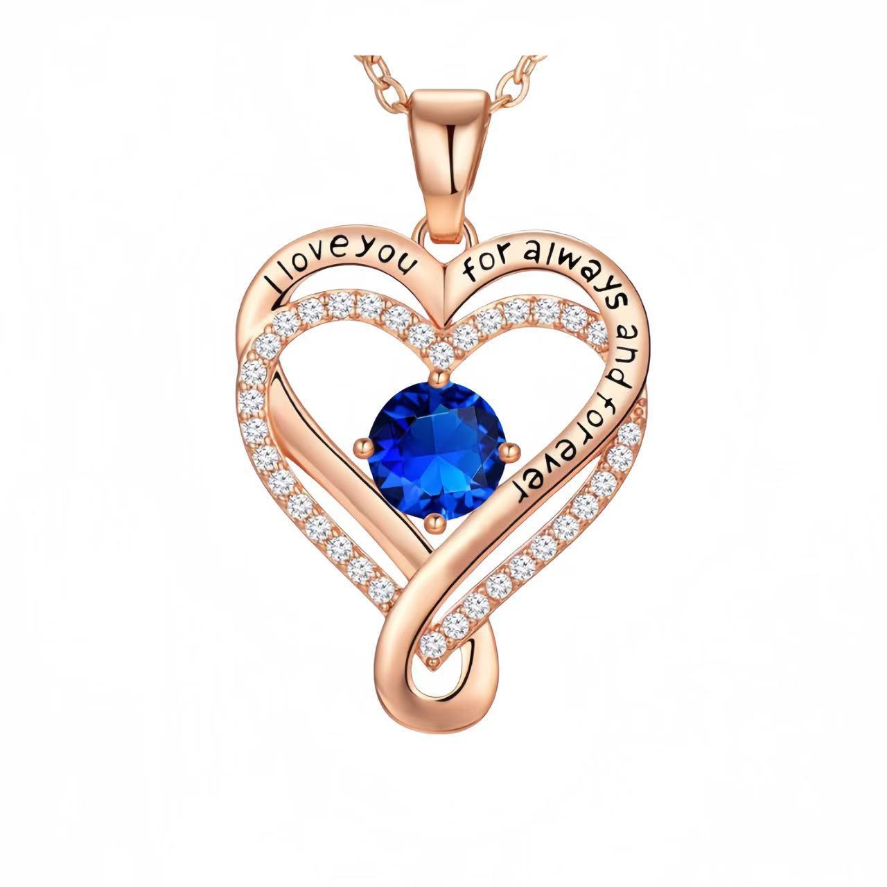 Double-layer heart-shaped necklace