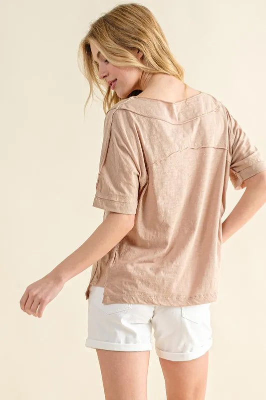 And The Why Vintage Slub Round Neck T-Shirt