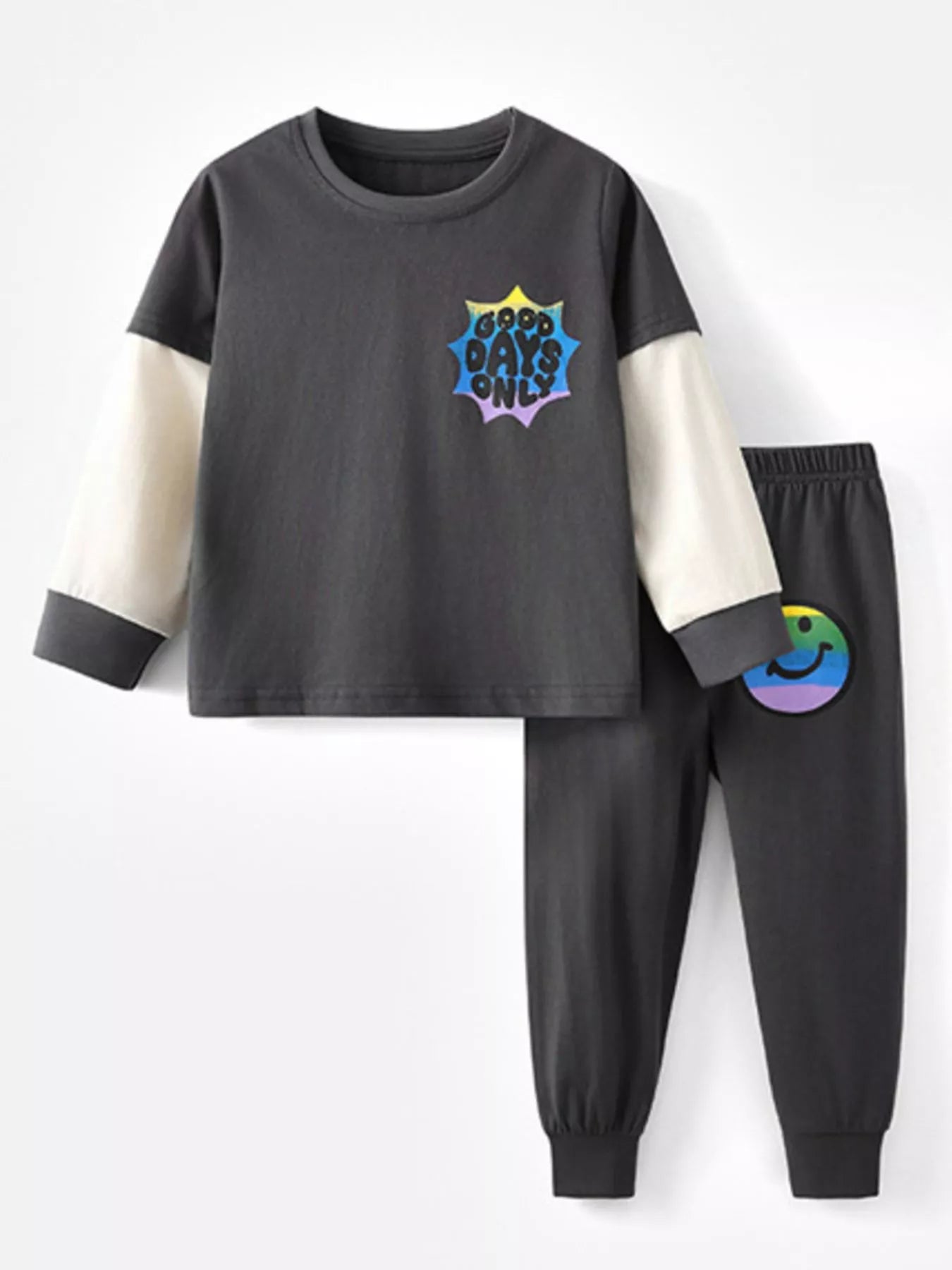 Children's Round Neck Top and Pants Set