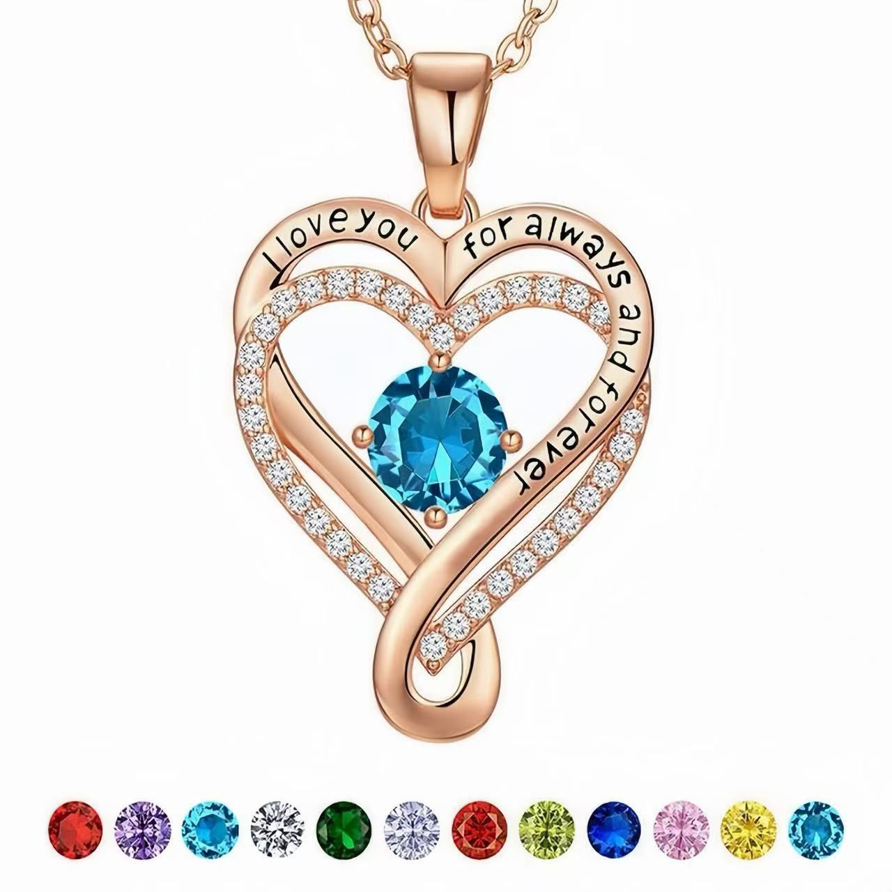 Double-layer heart-shaped necklace