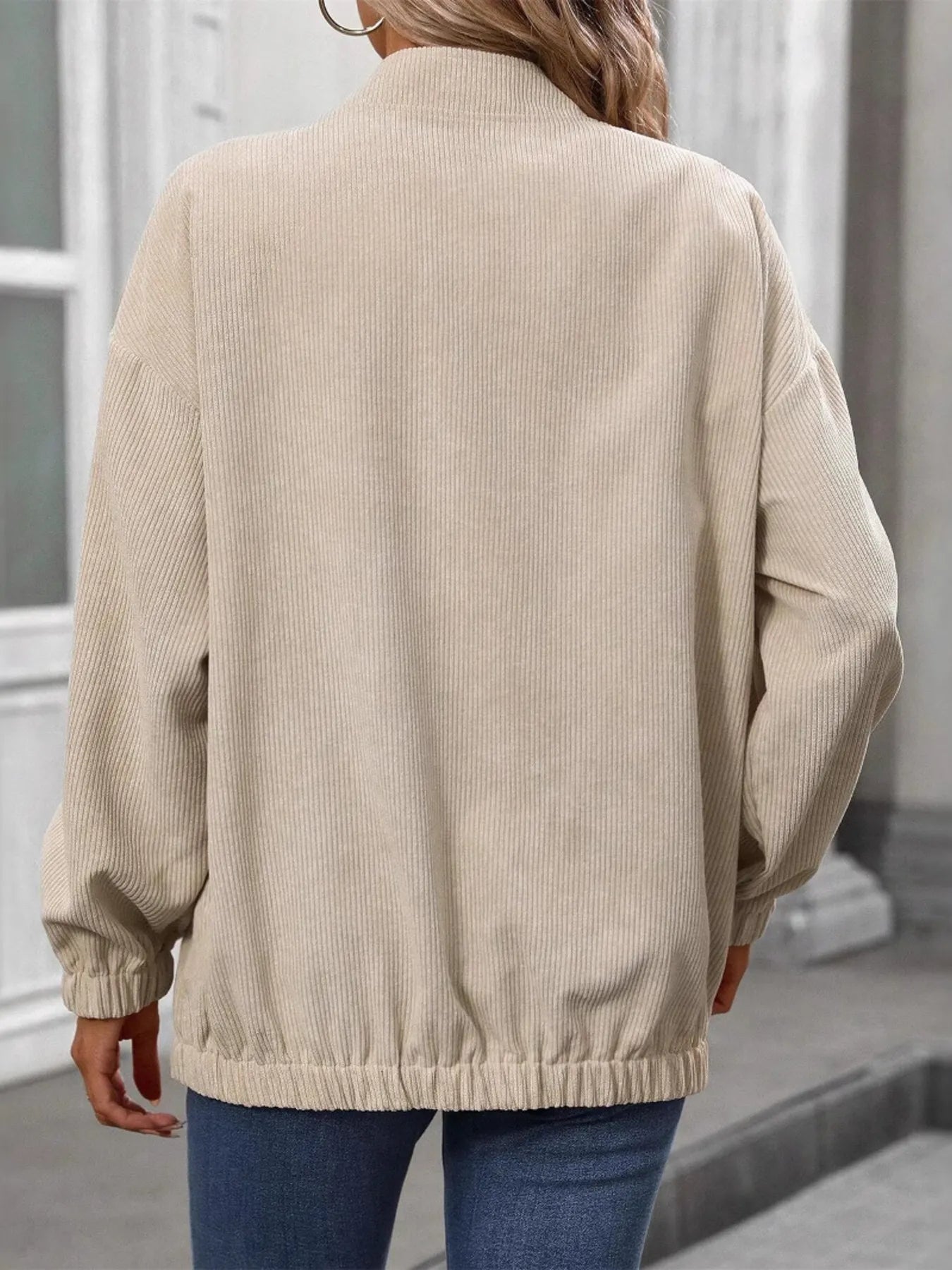 Snap Down Long Sleeve Jacket