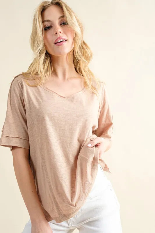 And The Why Vintage Slub Round Neck T-Shirt