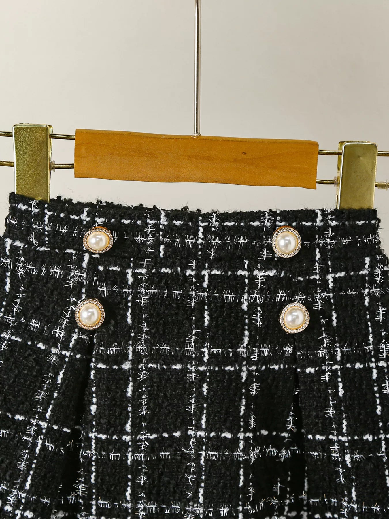 Children's Plaid Heart Top and Skirt Set