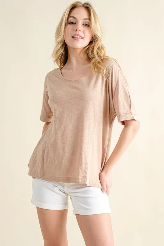 And The Why Vintage Slub Round Neck T-Shirt