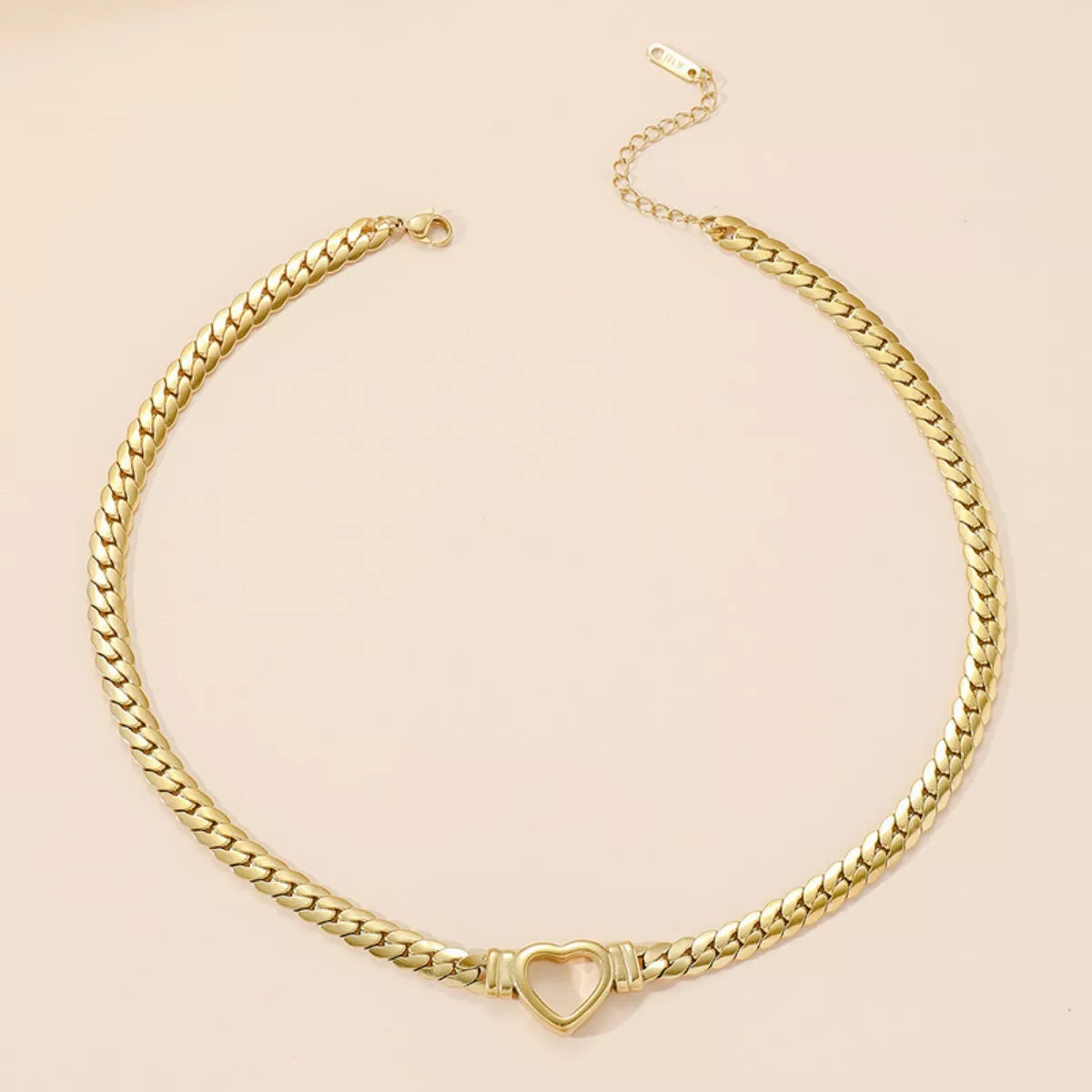 18K Gold-Plated Chain Heart Necklace