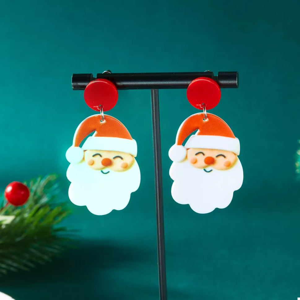 Christmas Acrylic Dangle Earrings