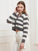 Switch Button Down V-Neck Striped Cardigan 3 image