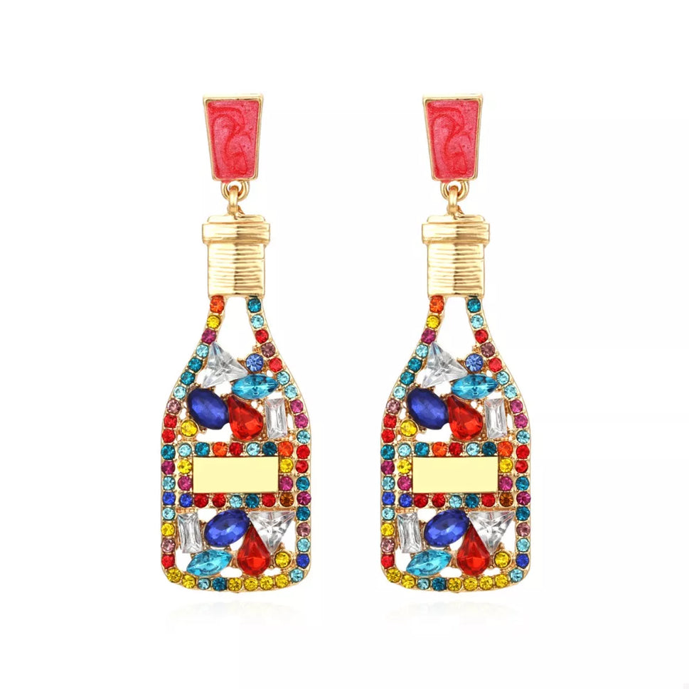 Champagne Bottle Drop Earrings