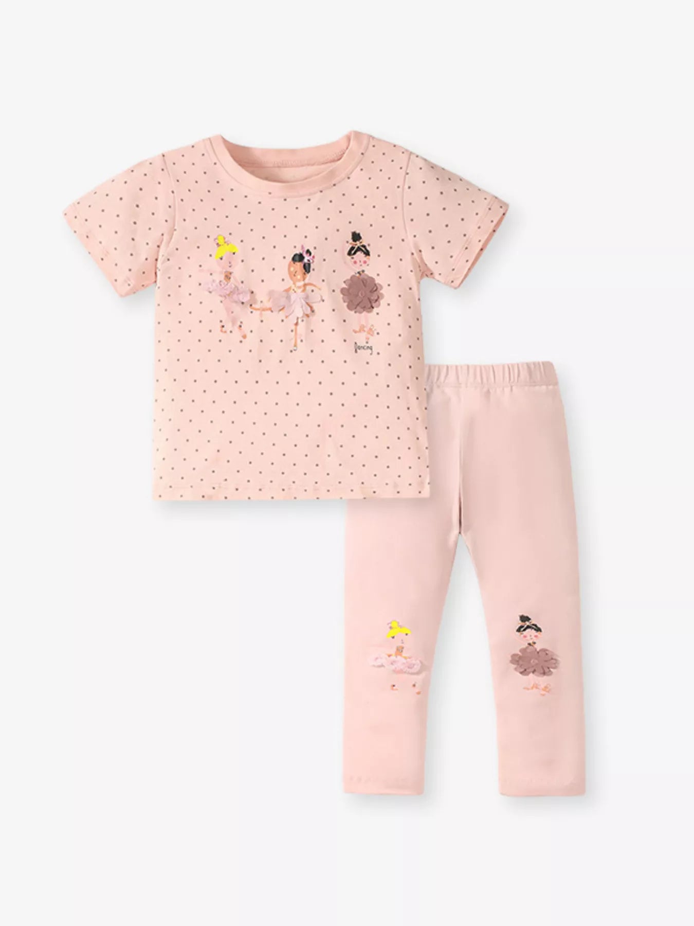 Children's Ballerina Round Neck Top and Pants Set