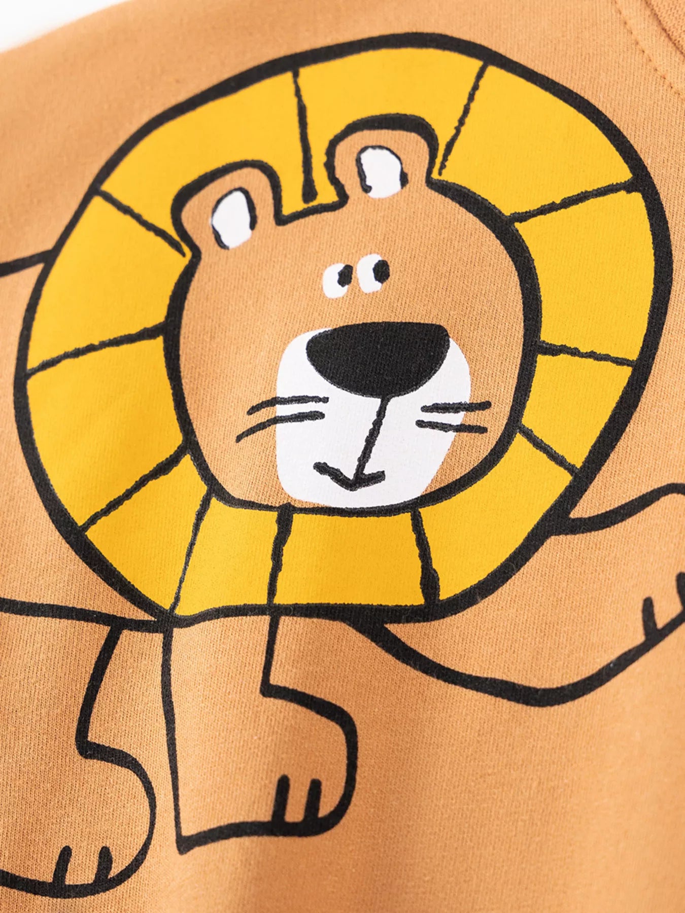 Children's Animal Round Neck Sweatshirt and Pants Set