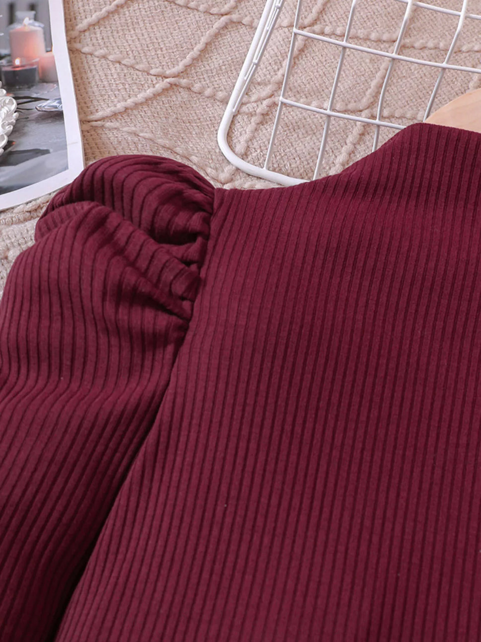 Children's Long Sleeve Top & Houndstooth Pants Set