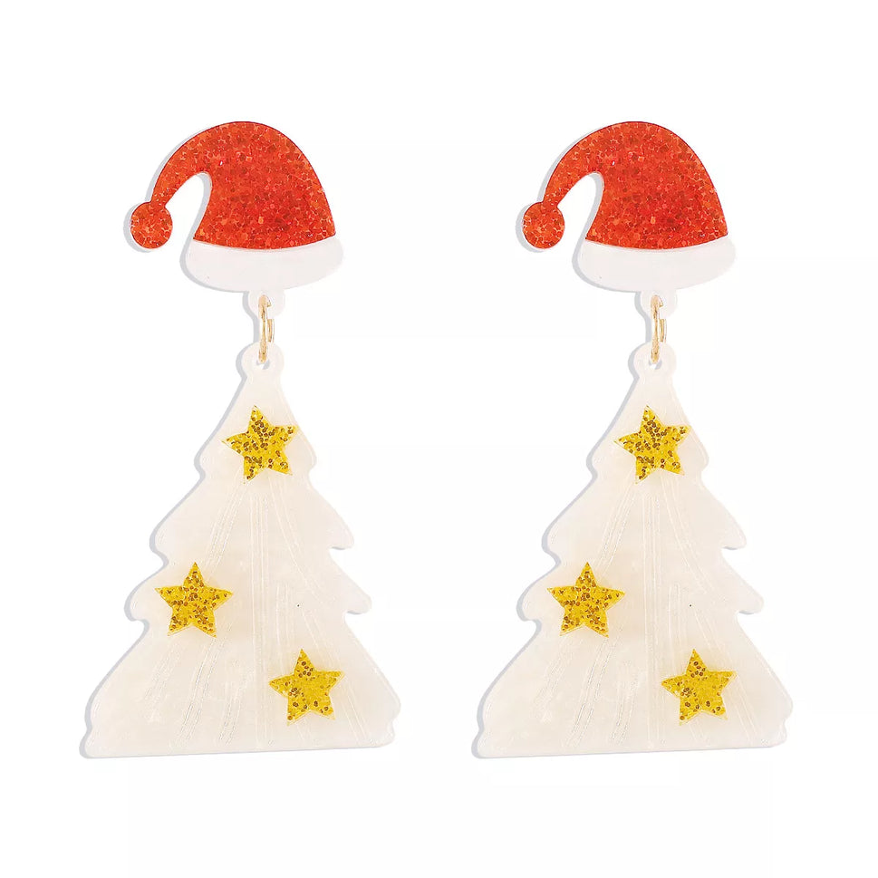 Christmas Tree Dangle Earrings