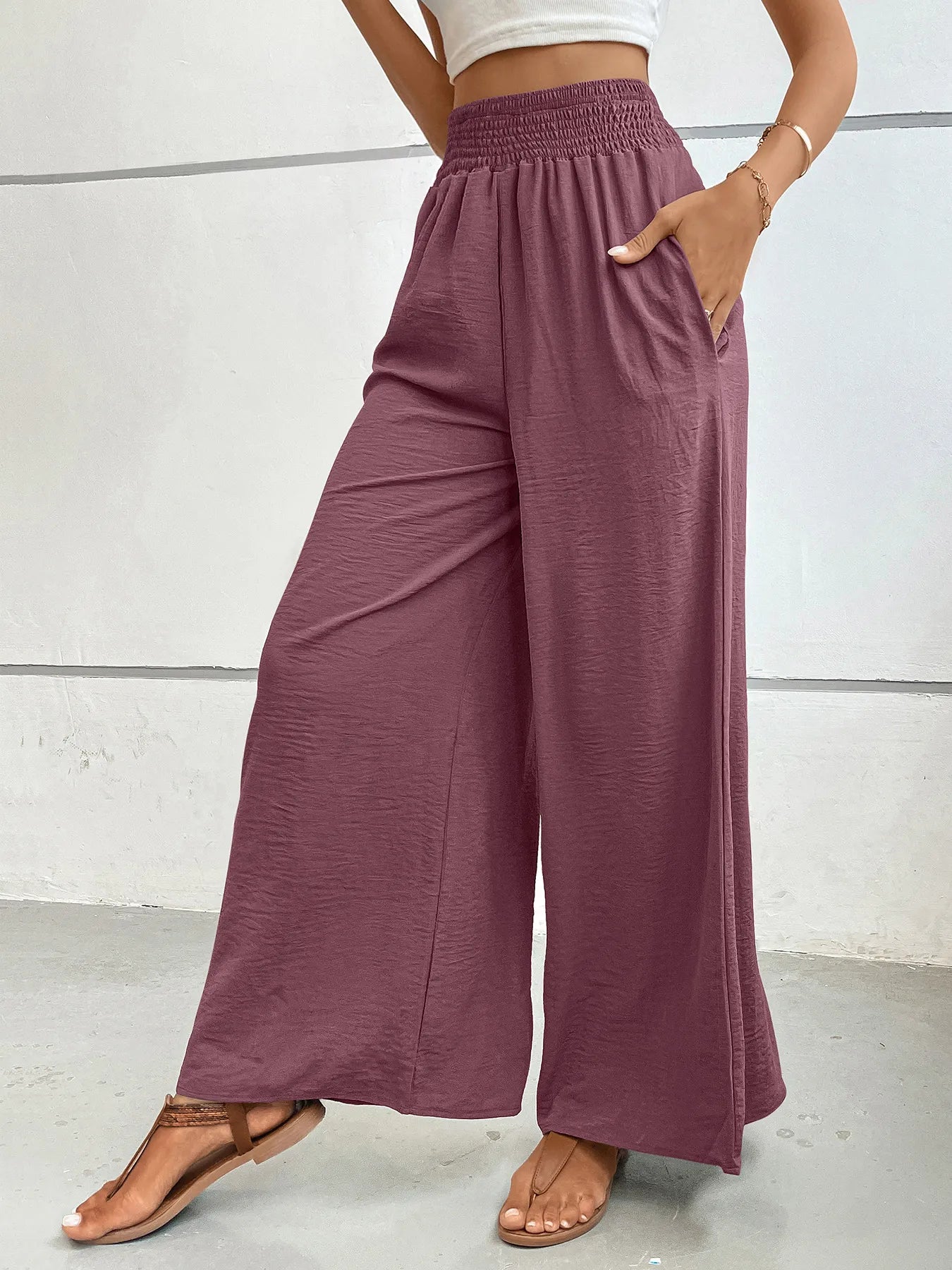 High-Waisted Wide Leg Pants