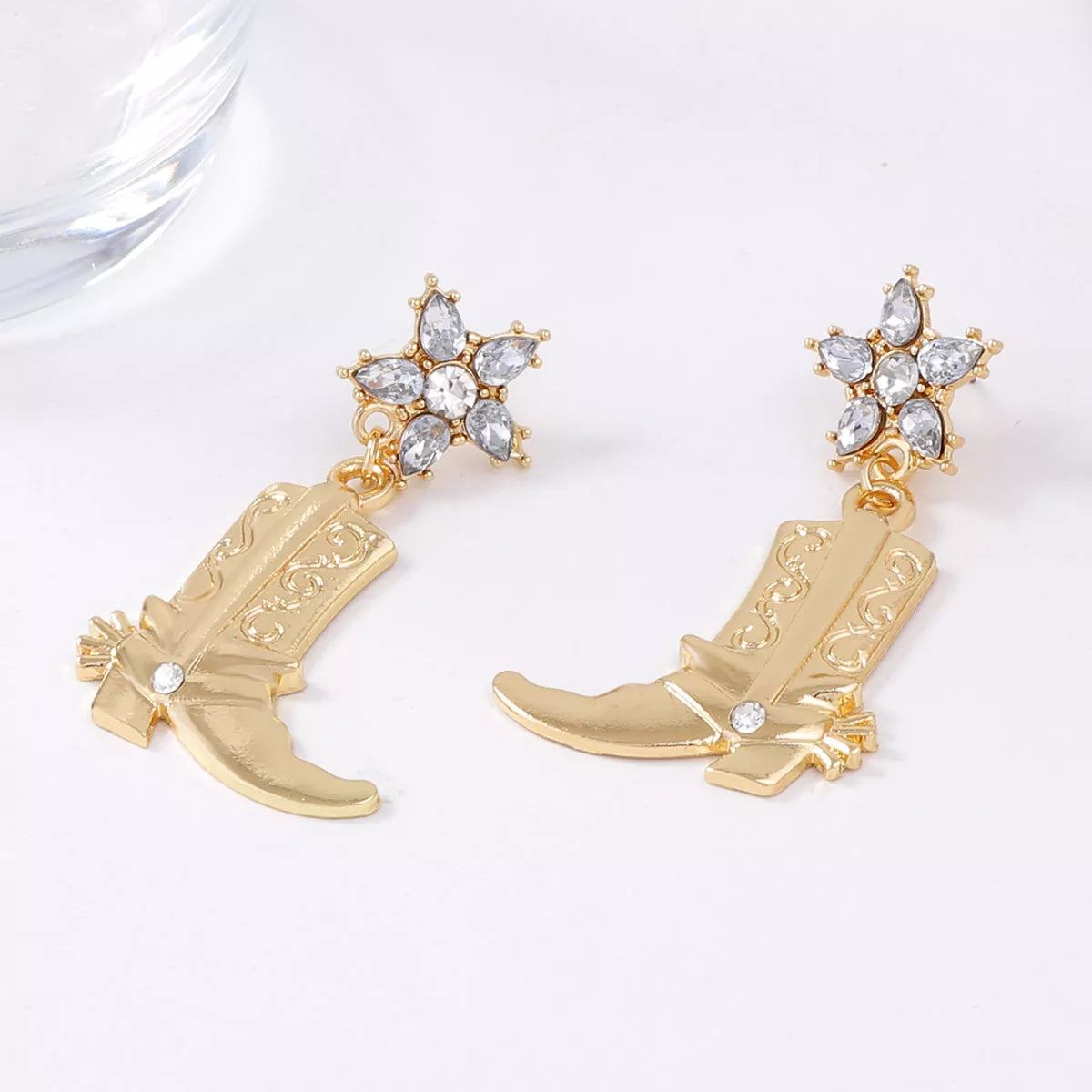 Western Style Boot Dangle Earrings