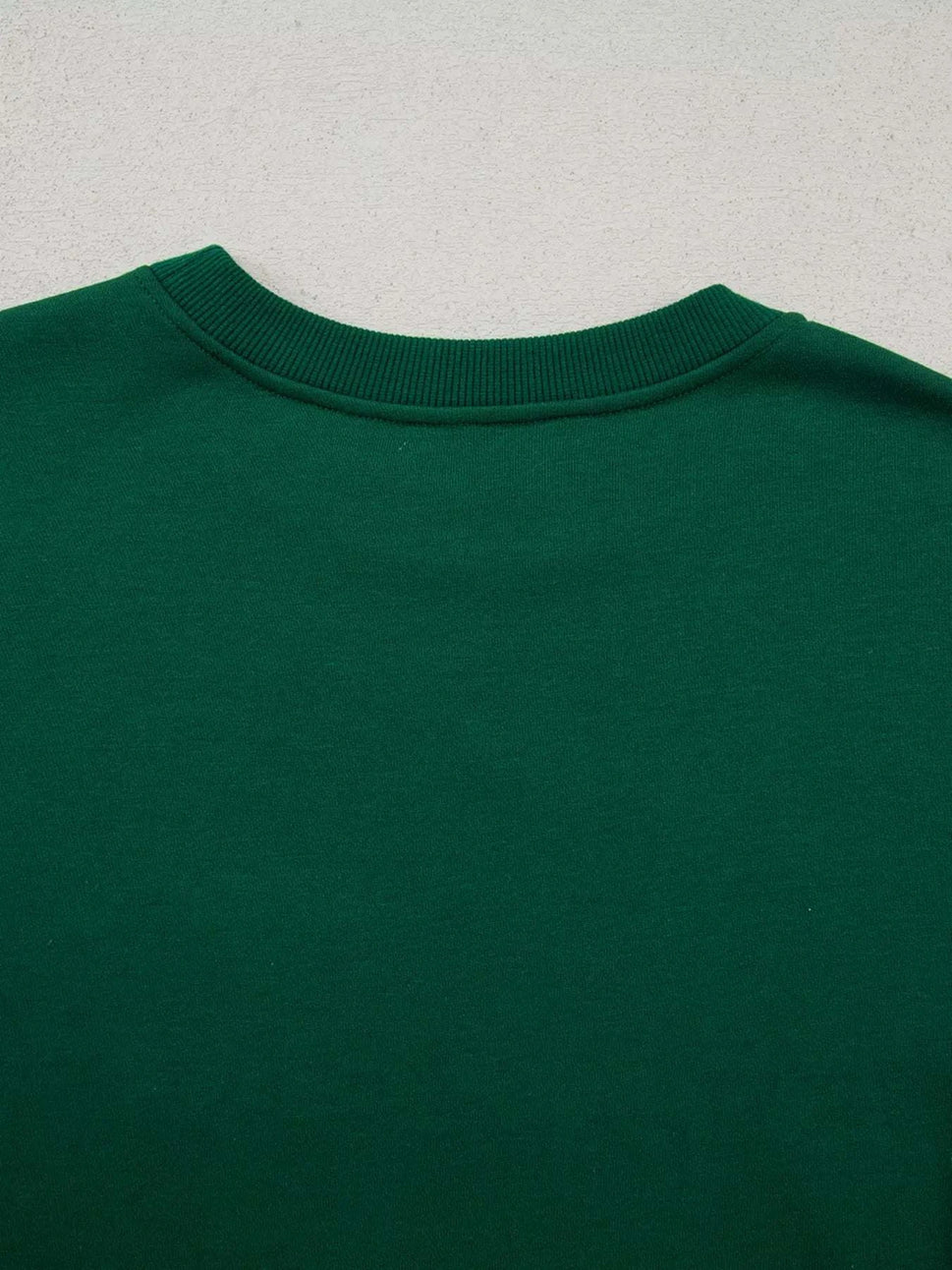 Embroidered Letter Christmas Round Neck Sweatshirt