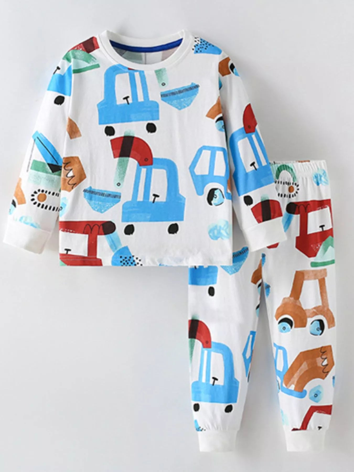 Children's Cartoon Truck Top and Pants Set