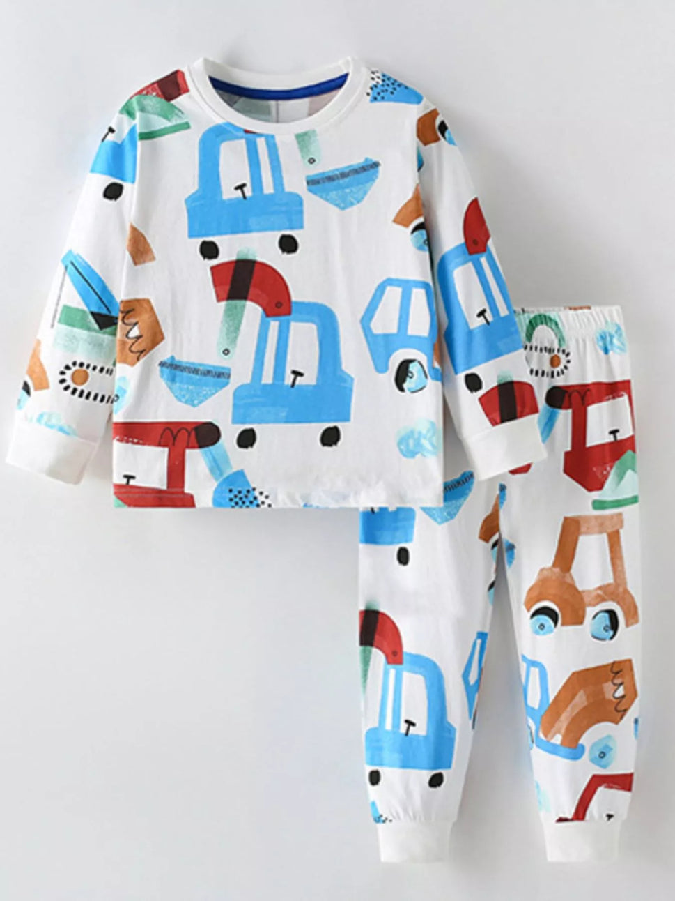 Children's Cartoon Truck Top and Pants Set