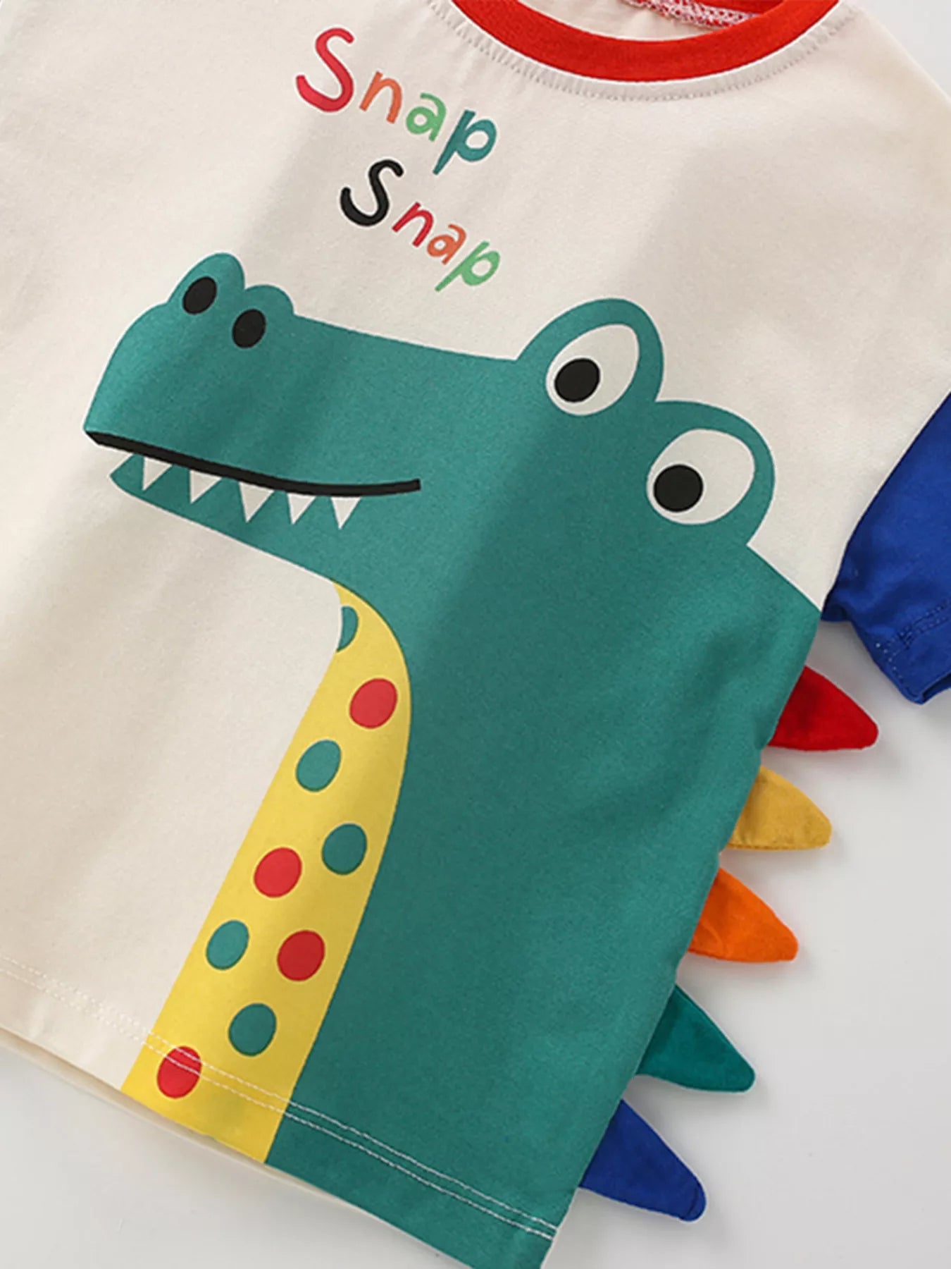 Children's Dinosaur Applique Two-Piece Set