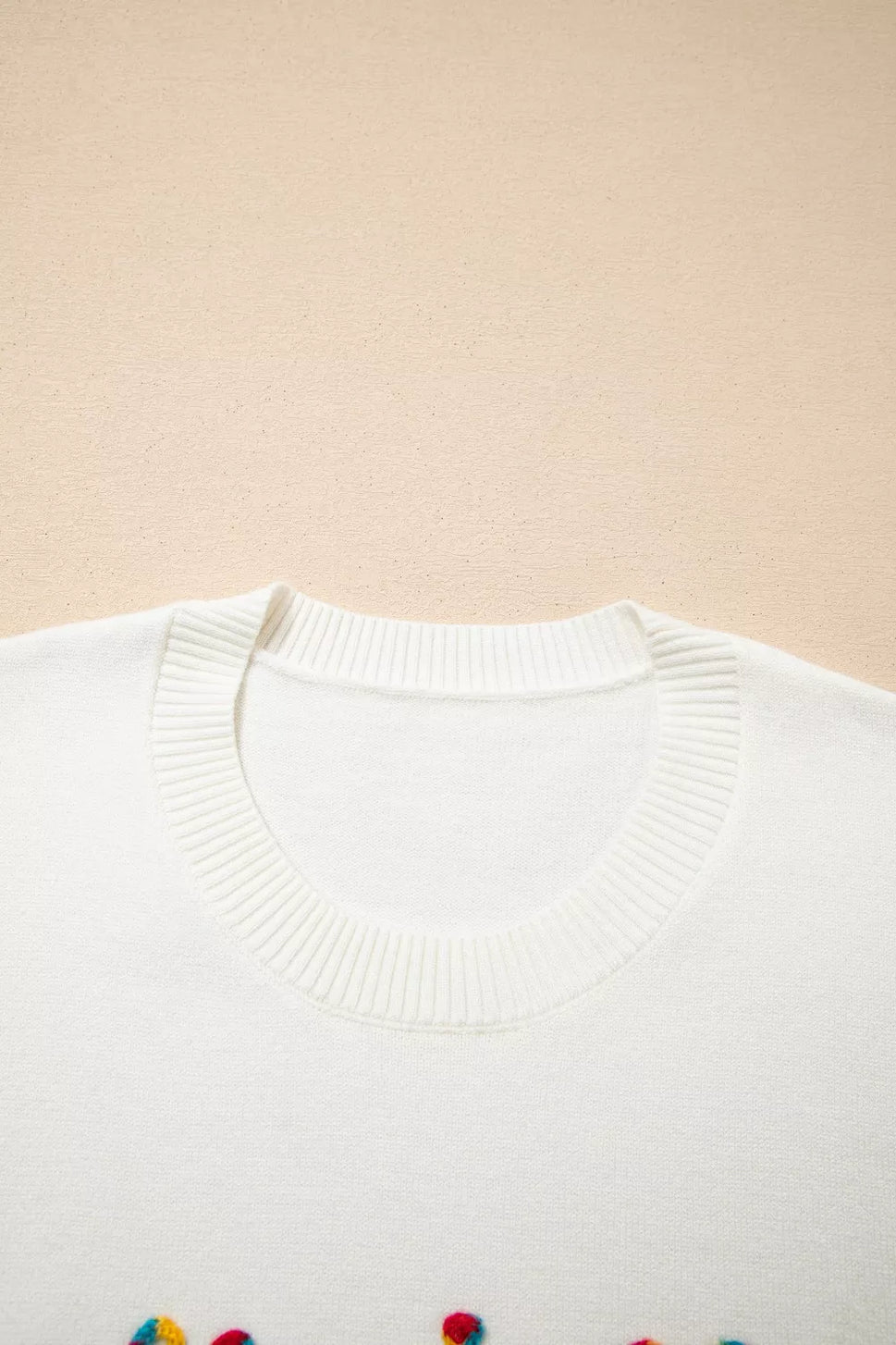 Colorful Holly Jolly Christmas Knit Loose Sweater