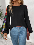 Switch Embroidered Round Neck Long Sleeve Top 3 image