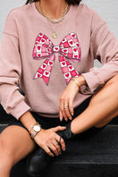 Switch Valentine’s Day Bow Drop Shoulder Long Sleeve Sweatshirt 3 image