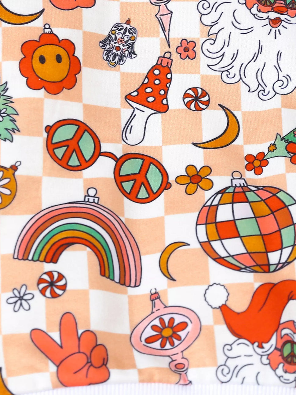 Children's Christmas Santa Print Long Sleeve Set