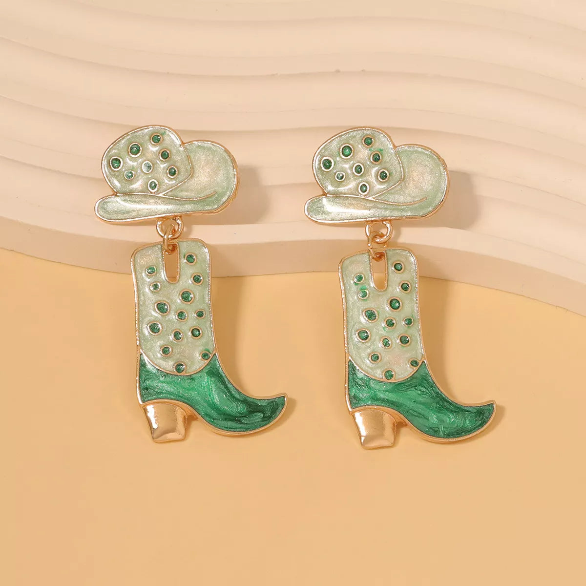 Cowgirl Boot and Hat Dangle Earrings