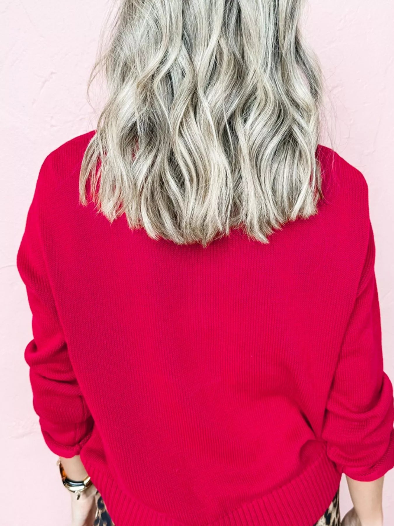 MERRY Letter Pattern Christmas Baggy Sweater