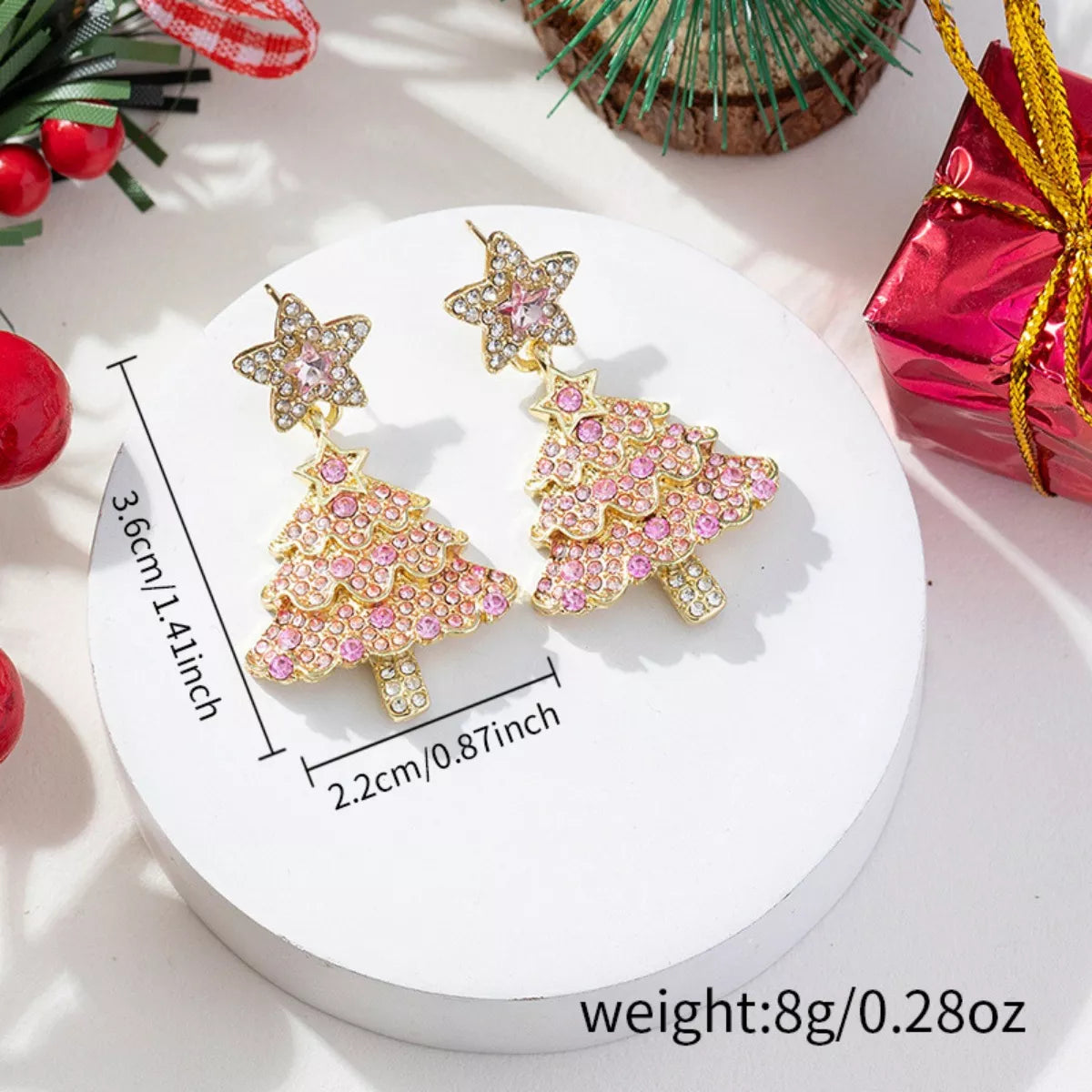 Christmas Tree Dangle Earrings