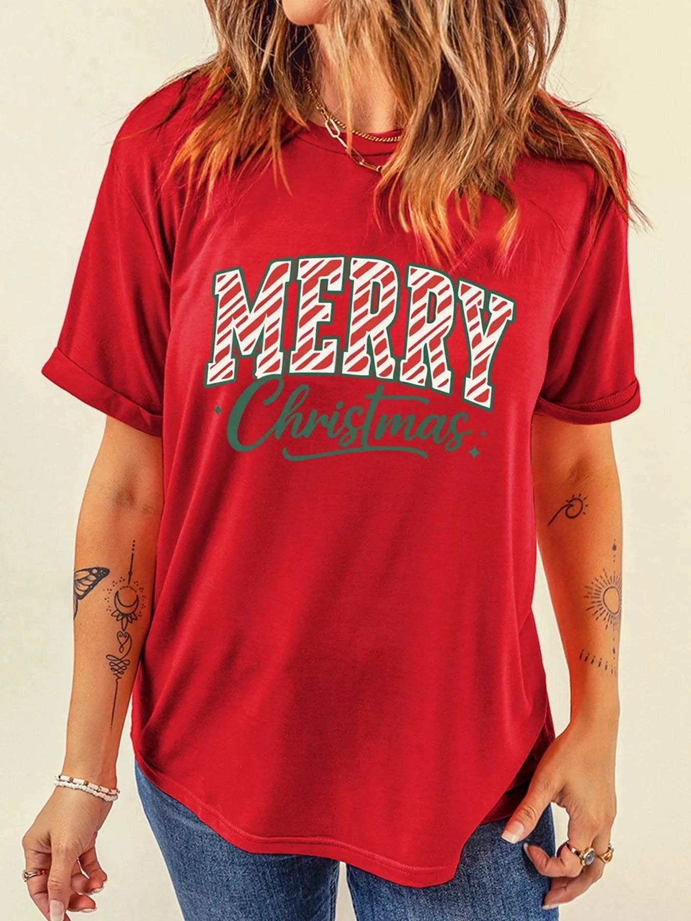 Merry Christmas Short Sleeve Graphic Tee