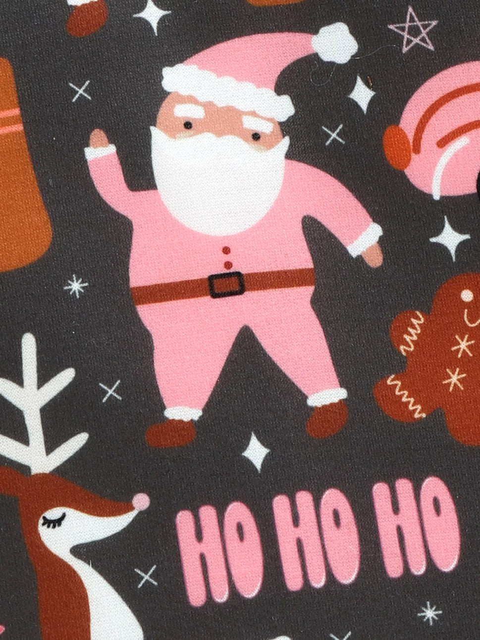 Children's Christmas Print Long Sleeve One-Piece Bodysuit