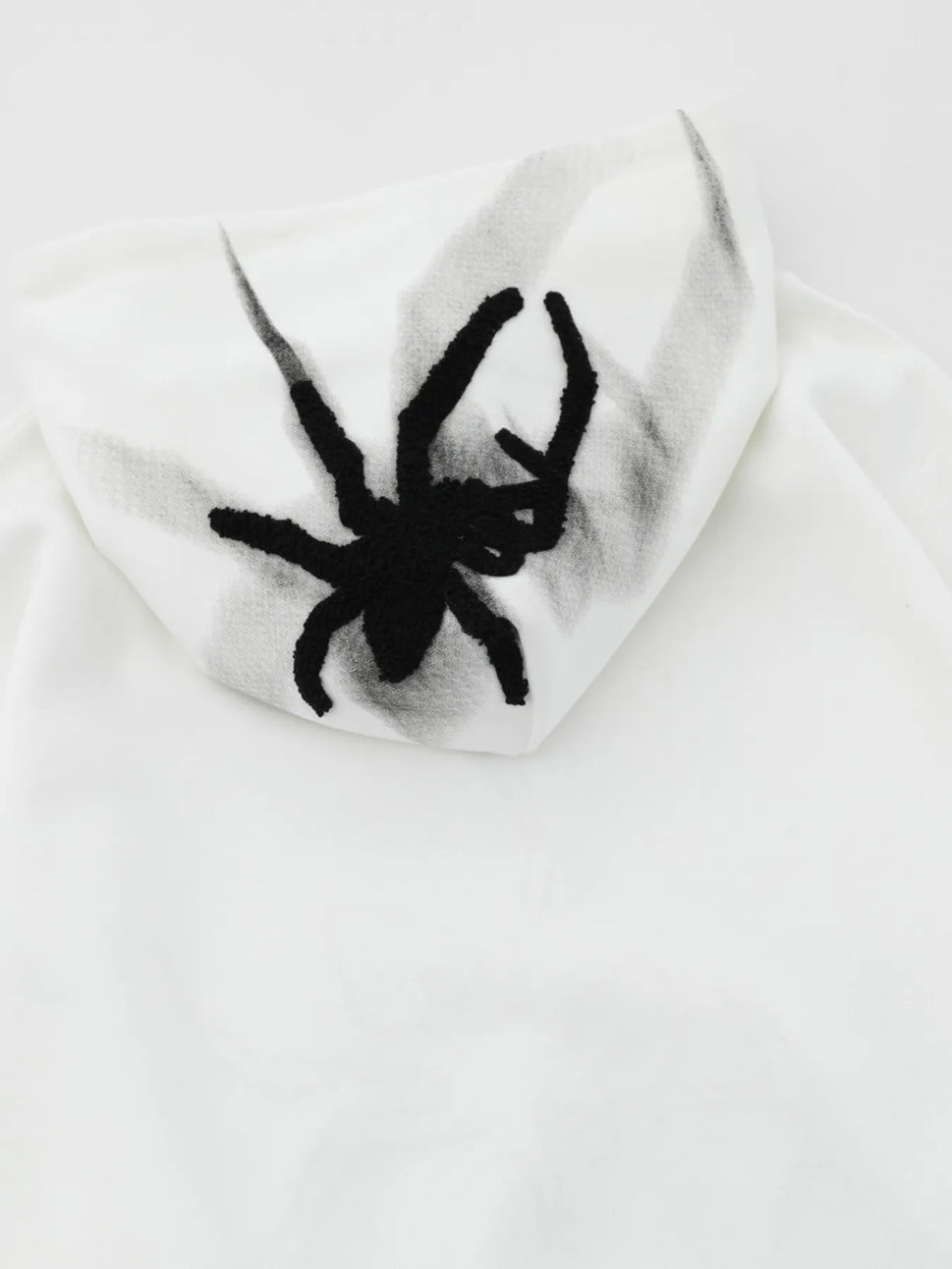 Men's Spider Graphic Oversized Hoodie with Side Button Details