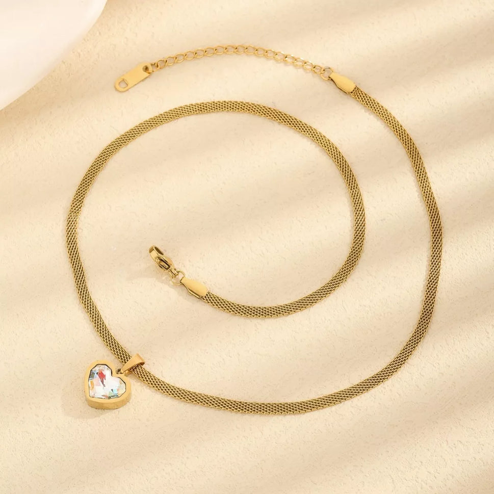 18K Gold-Plated Heart Necklace