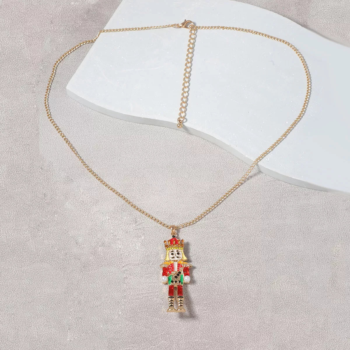 18K Gold-Plated Nutcracker Pendant Necklace