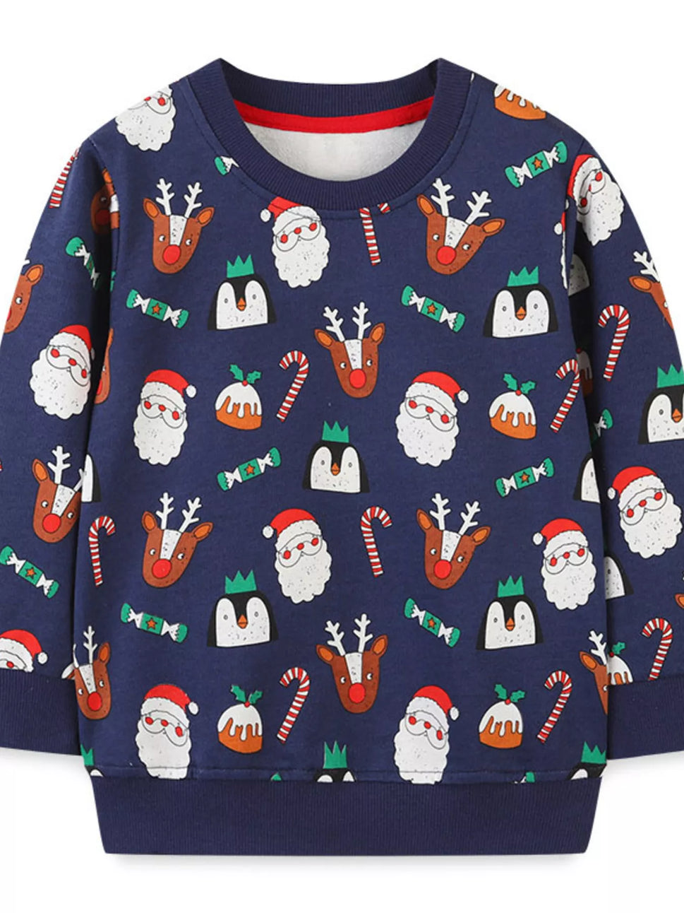 Children's Christmas Print Crew Neck Sweatshirt