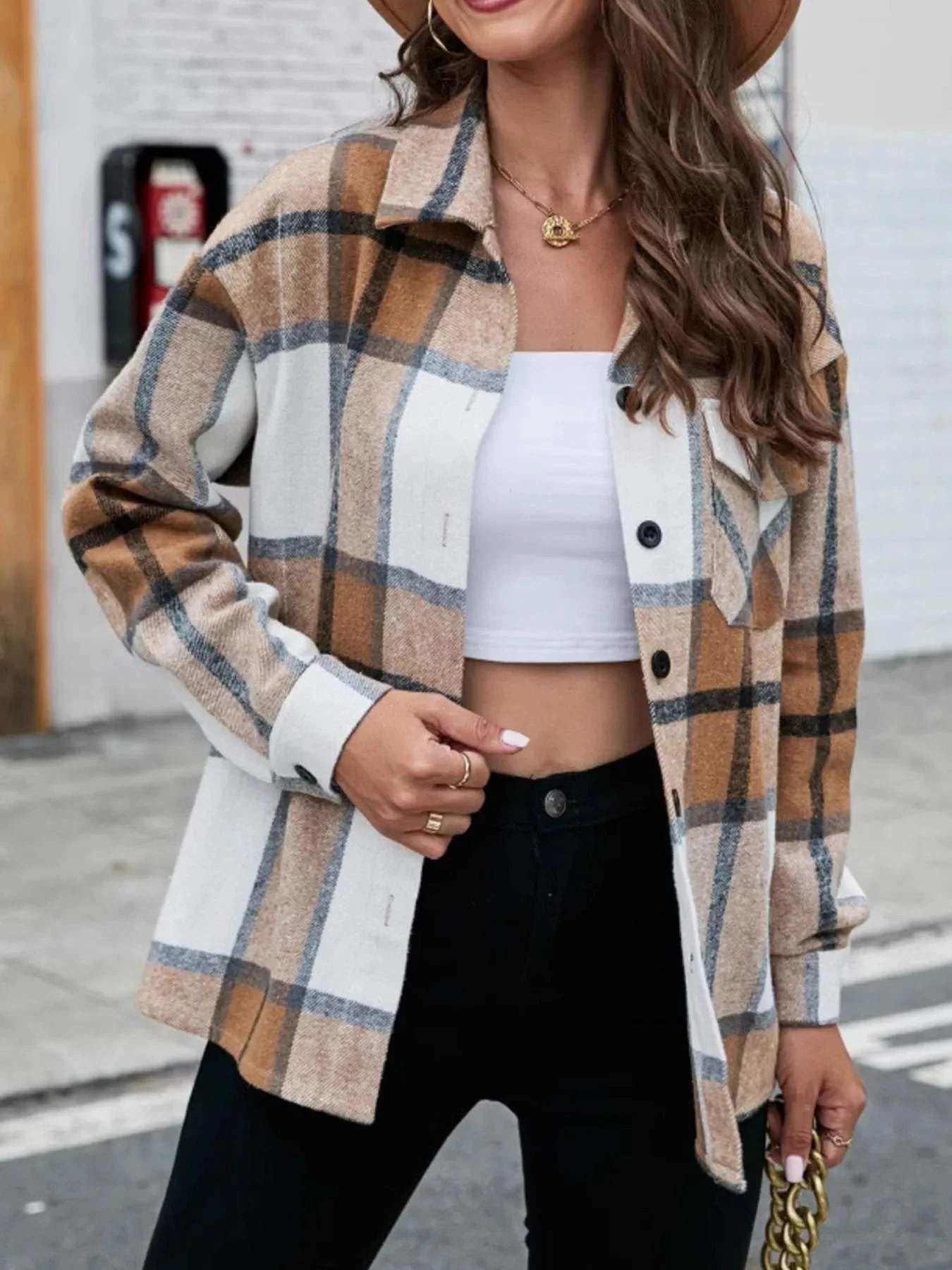 Plaid Button Up Long Sleeve Shirt