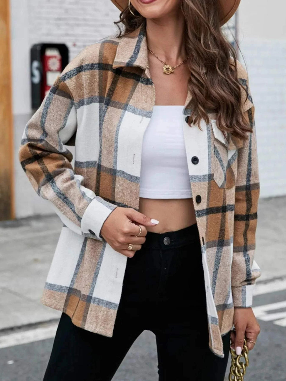 Plaid Button Up Long Sleeve Shirt