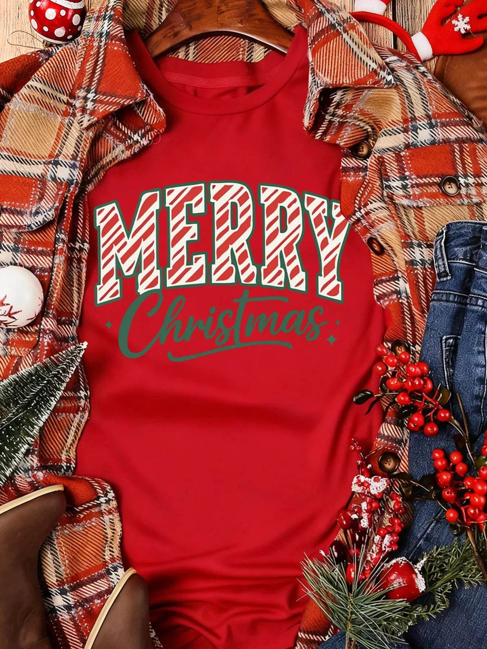 Merry Christmas Short Sleeve Graphic Tee